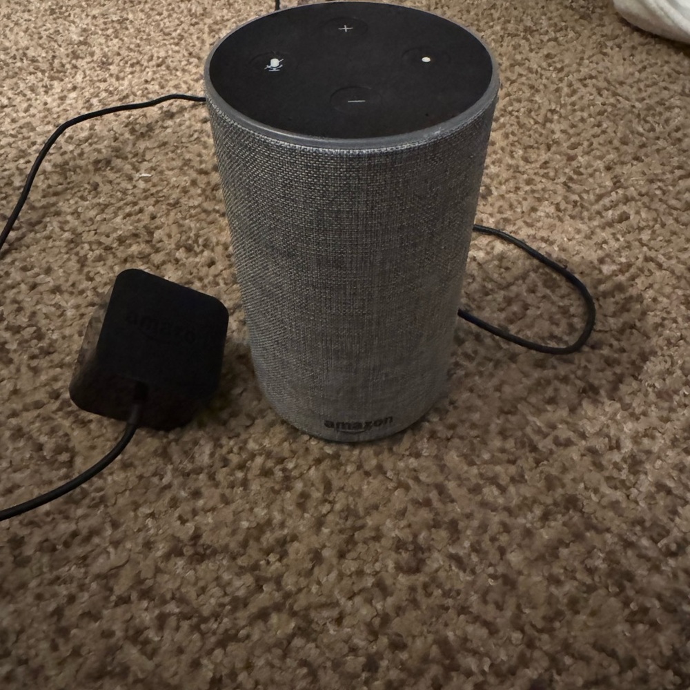 Amazon Echo Speaker in Gray Fabric